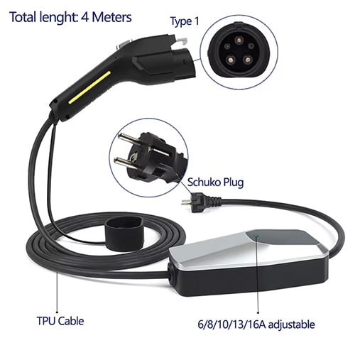 3-EVMOTIONS Zeta EVSE Type1 (max. 16A) EV Charger