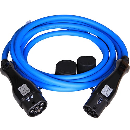 1-EVMOTIONS Gamma Type2 -> Type2 blue (3x32A) EV Charger